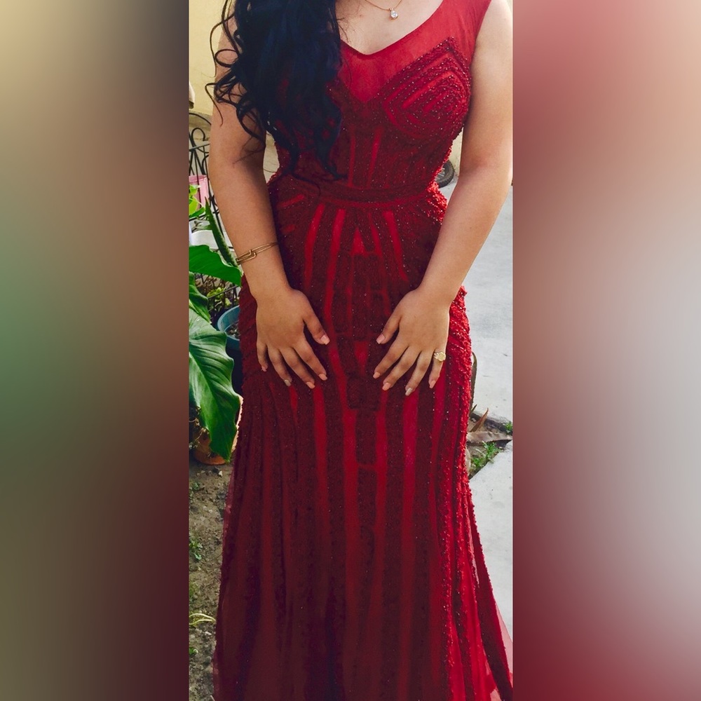 Red gown